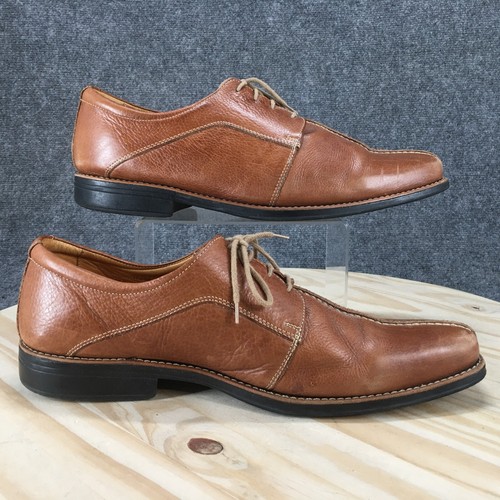 Sandro Moscoloni Dress Shoes Mens 14 D Oxford Brown Lace Up Casual Almond Toe - Picture 2 of 16