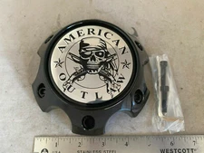 NEW American Outlaw Rim Gloss Black Wheel Hub Cover Center Cap BC-789S 6 Lug