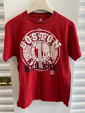 MAJESTIC BOSTON RED SOX 1 DAD FATHERS DAY SHIRT SZ MEDIUM MENS GRAPHIC TEE