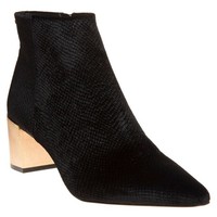 Womens Calvin Klein Black Narla Velvet Boots Animal Zip Womens Calvin Klein Black Narla Velvet Boots Animal Zip