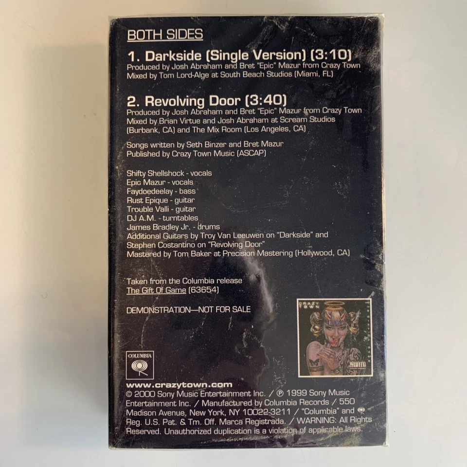 Crazy Town Tales From The Darkside (Cassette) Single Promo New Sealed - Image 2 of 2
