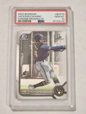 2022 Bowman Chrome Jackson Chourio 1st Prospect #BCP-79 Brewers PSA 10 GEM MINT
