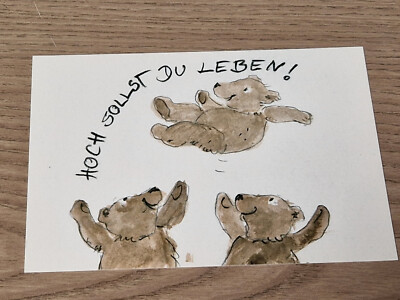 schöne - Postkarte - Motivkarte - Ansichtskarte - Hoch sollst du leben!