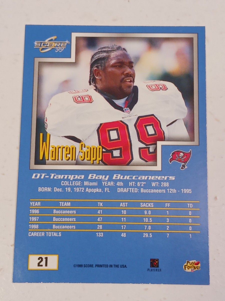 Warren Sapp フィギュア 99番 タムパベイ・バッカニアーズ NFL EXTREME ATHLETES 