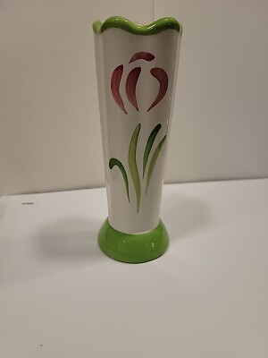 Vintage Floral FTD Inc Bud Vase Ceramic Made in Thailand