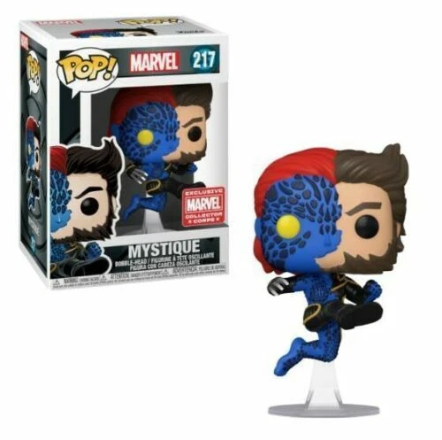 Funko Pop! Exclusivo Mystique #217 - Marvel Collector Corps con estuche