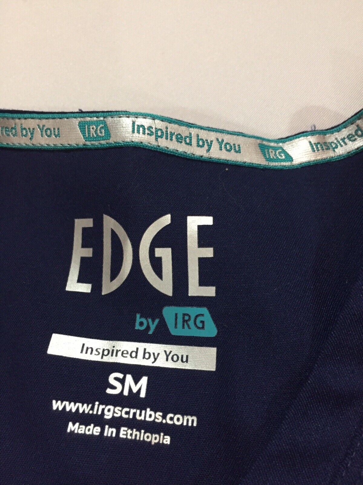 Edge IRG Scrub Top Small Medium Blue Unisex Men Women Short Sleeve