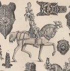 ANTIQUE KNIGHTS ARMOR - Medieval Chest Plates Horses 1888 Antique Print w Video