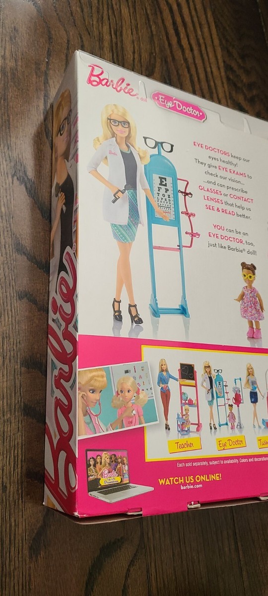2015 BRAND NEW RARE Unopened Mattel Barbie Eye Doctor Optometrist