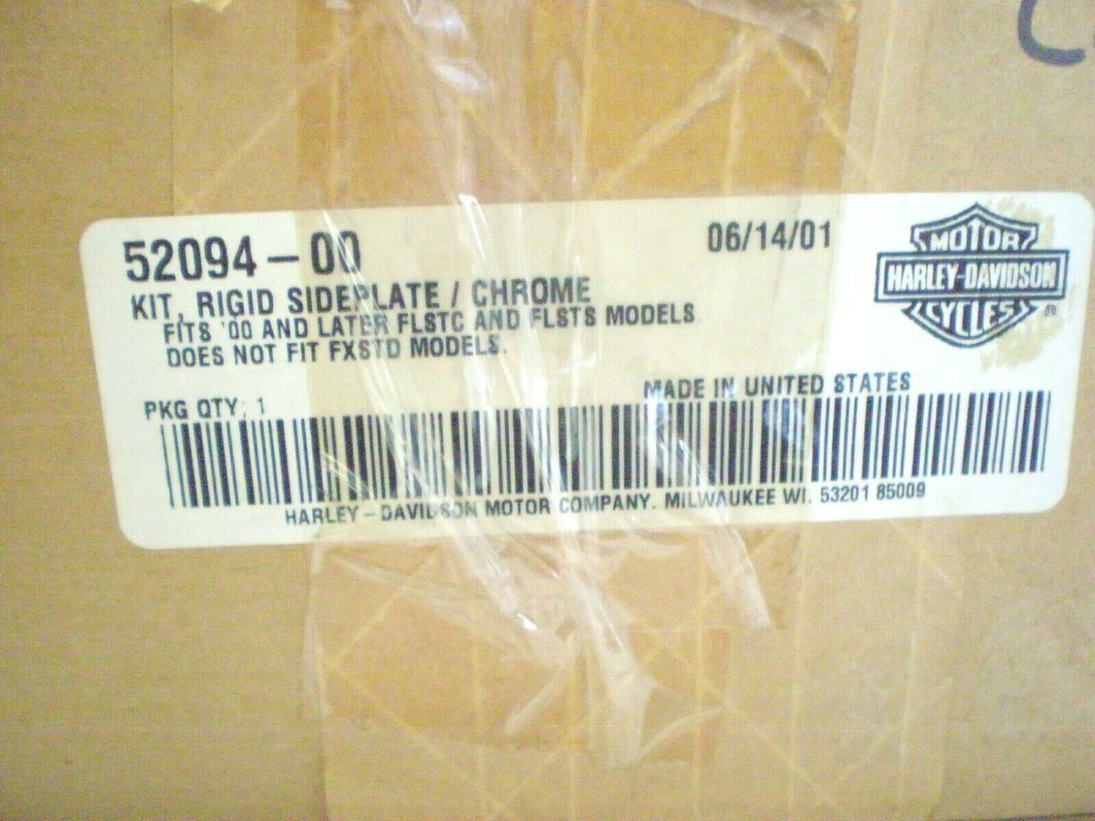 オブ様 Harley-Davidson NOS Chrome Rigid Sideplate Kit 00-02 FLSTC and