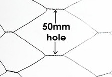 Galvanised Chicken Wire Mesh Netting Rabbit Cage Aviary Fence Plant 50mm holes