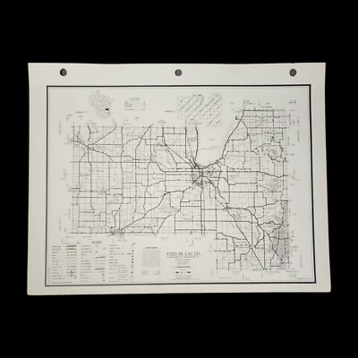 VTG Fond du Lac County Map Wisconsin Department of Transportation Highways 1974