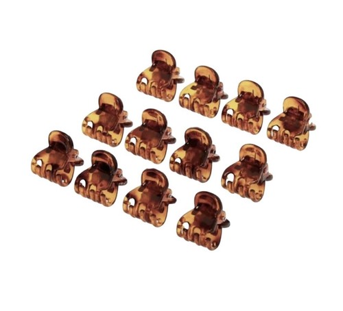 12 un. clips para garras de cabello abrazadera de plástico para mujeres niñas clips para cabello pequeños empuñaduras alfileres Reino Unido - Imagen 7 de 10