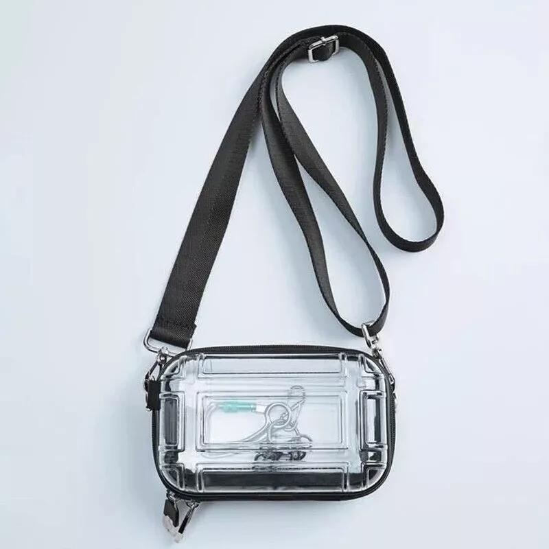 Casual Small Box Designer Bag Women Crossbody Shoulder Strap Transparent  Bags