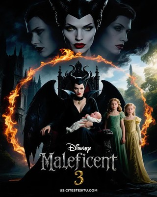 Dark Fantasy Queen Movie Poster Wall Art Print Featuring Winged Figure And Baby