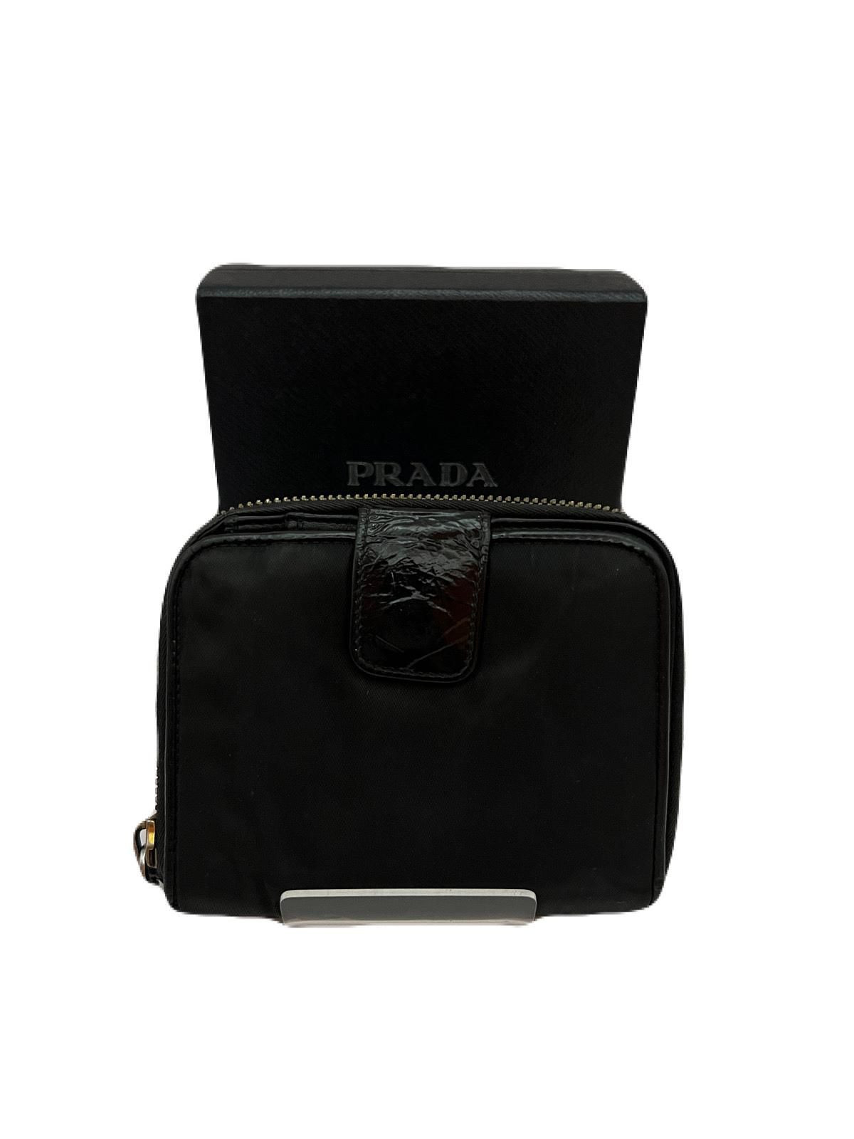 Prada Black Nylon Wallet with Box Pre-Owned E1030-1