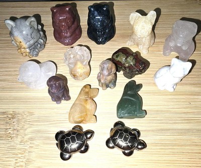 Crystal Carvings Fox, Bear, Dog, Cat, & more