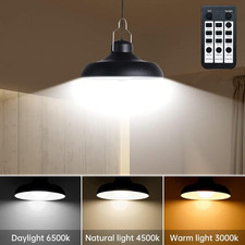 Solar Pendant Light Outdoor Indoor Hanging Light Barn Shed Garden Dusk to Dawn