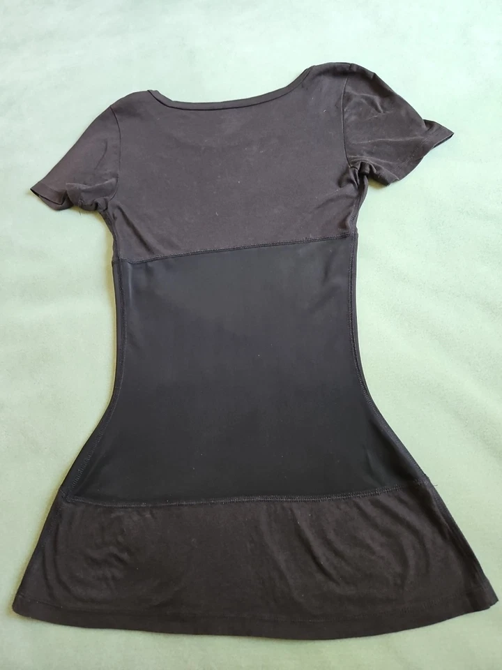 Yummie Tummie by Heather Thomson M LONG 黑色短款 Sl. BASIC T 瘦身衬衫 — 第 3/4 张图片