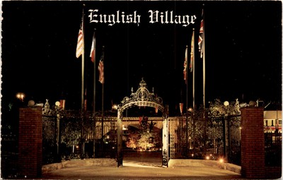 English Village ENTRANCE, Lake Havasu City, Arizona, London Bridge, J. Postcard