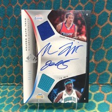 2006 Upper Deck SP Game Used Shaun Livingston & J.R. Smith DUAL Jersey Auto /50