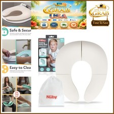 Folding Potty Seat for Toddlers White Travel Toilet Training 60 lb Suction Cups