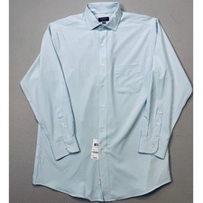 Club Room Men's RegularFit Traveler Fine Stripe Dress Shirt Blue 15.5 32/33 60