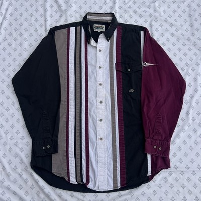 Cumberland Outfitters Size XL Purple / Black / White / Gray Western Cowboy Shirt