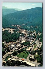 Gatlinburg TN-Tennessee Aerial View Of Downtown Vintage Postcard Standard Postal