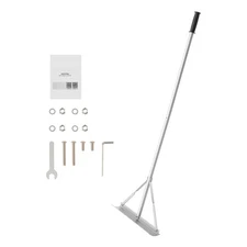 Uimoso 60-Inch Landscape Rake with 20-Inch Aluminum Head for Asphalt Leveling