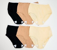 Gloria Vanderbilt Women's Panties Sz 10 Breezies Original Cotton Black A632206