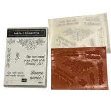 Stampin Up -Parfait poinsettia - Clear Mount Stamps #148454 French Peace Good Yr