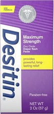 Desitin Zinc Oxide Diaper Rash Cream, 2 Oz