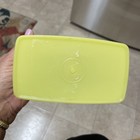 Vtg Yellow Tupperware Shelf Savers Container with/ Lid 1243-6 -4.5" tall 3.5" W — photo 8