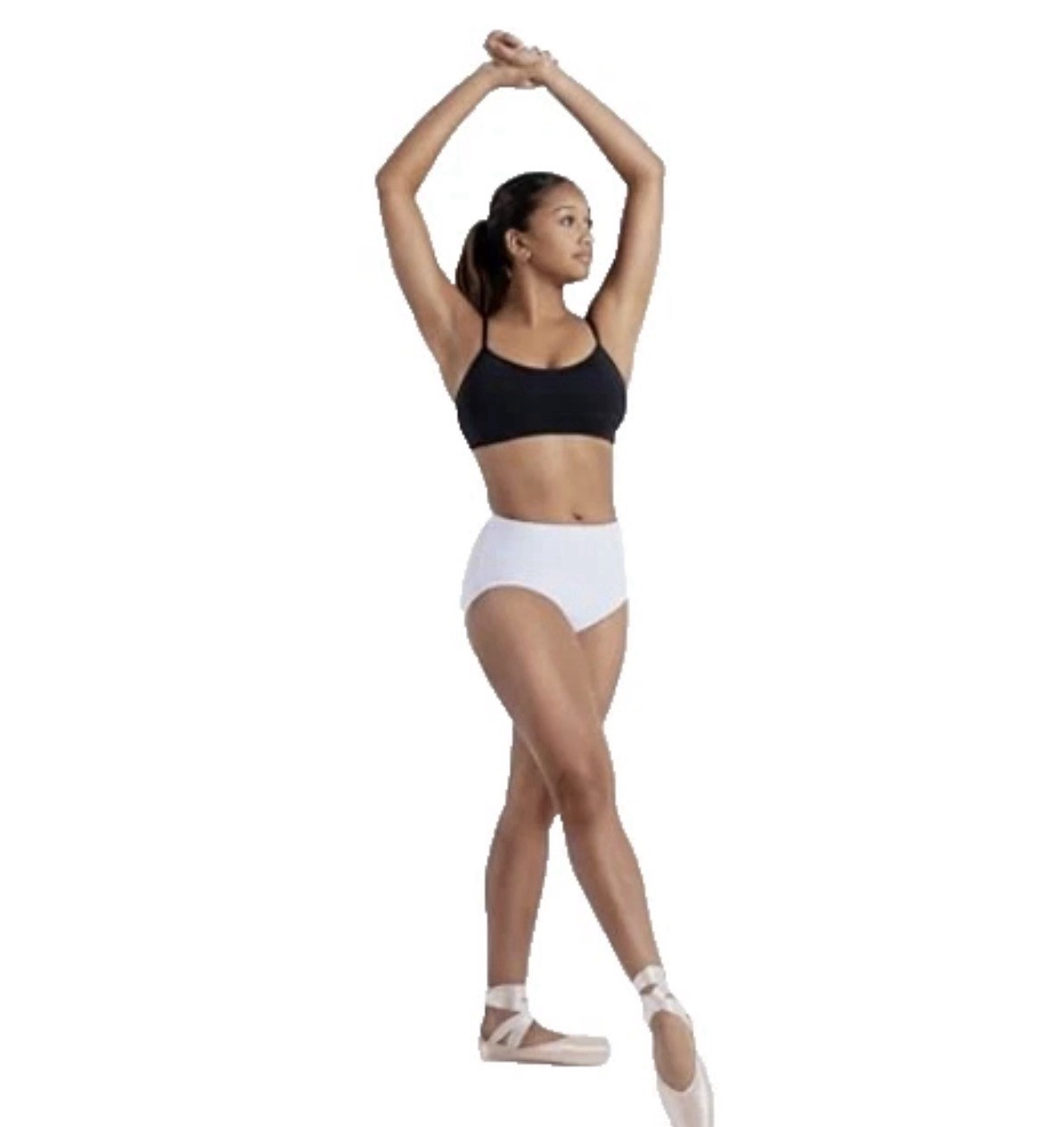 Capezio Womens Team Basic Brief Size XS White Dance Gymnastics Cheer New