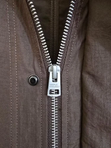 Simple Project Y2552 Nylon Utility Jacket Mens L Brown Oversized Unisex image 3