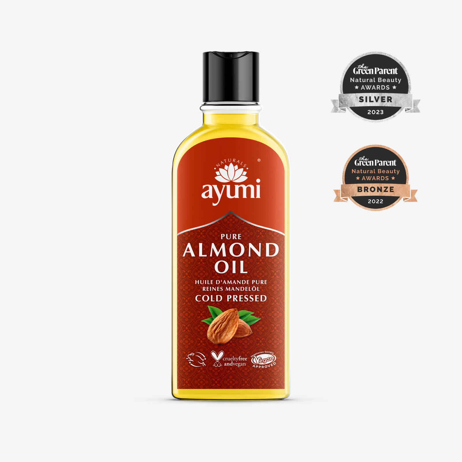 Ayumi Pure Sweet Almond Oil | Deeply Nourishes Hair and Skin | 150ml