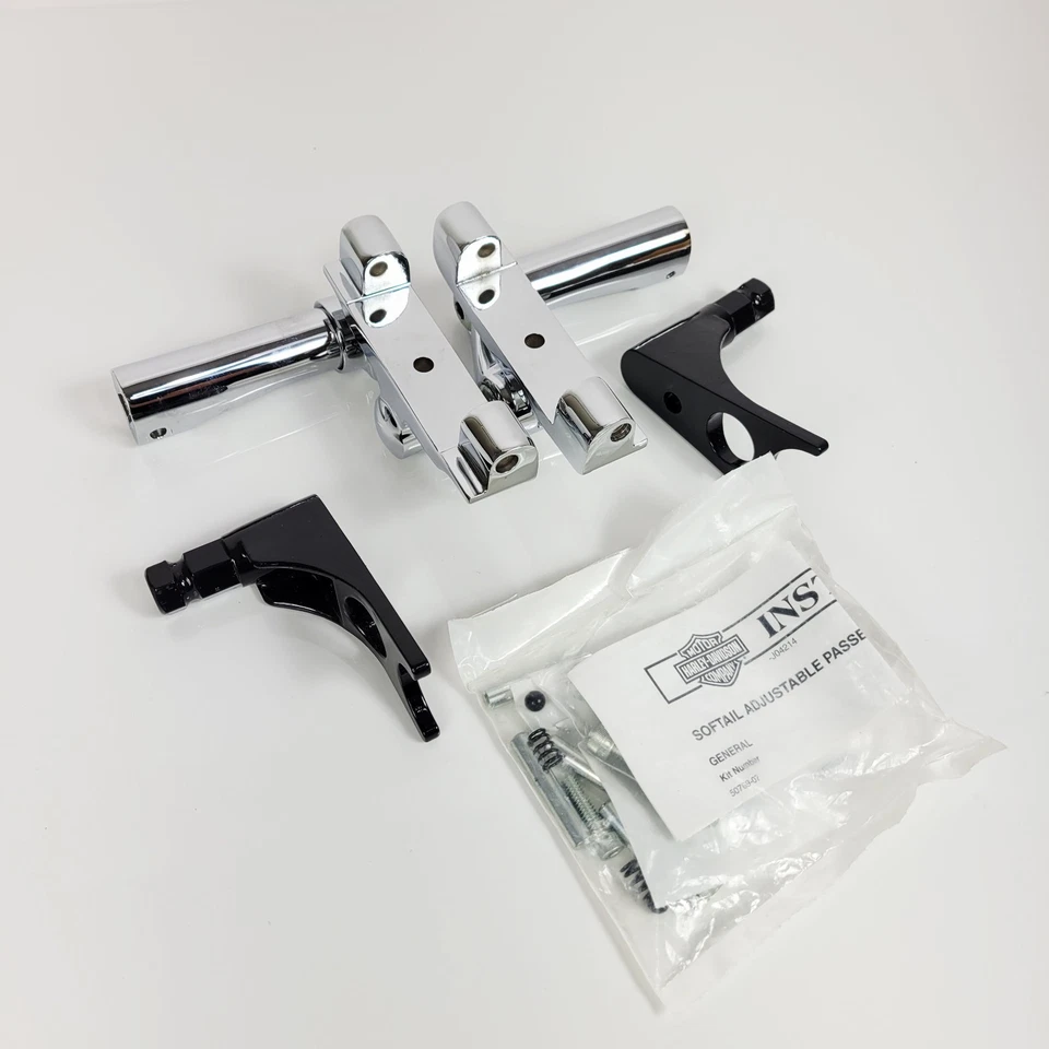 Kit estribo de pasajero ajustable Harley-Davidson Softail OEM - cromo 2000-2017 Foto 3 de 4
