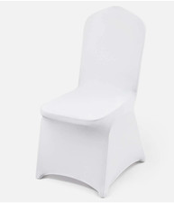 Uimoso 100PCS White Stretch Spandex Chair Covers for Weddings Parties and Dining