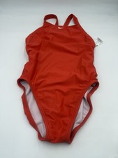 Nike One Piece Size UK 12 38 Red Swim Suit
