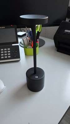 LED Tischleuchte schwarz (Set mit 2 Stck.) Dimmbar (3 Stufen) Aufladbar über USB
