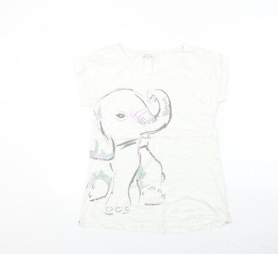 Avon Damen weißes Basic T-Shirt Größe 12
