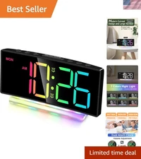 Heavy Sleeper's Dream: Extra Loud Alarm Clock with Colorful Night Light & USB