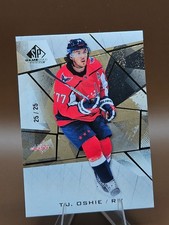 2021-22 SP Game Used #63 T.J. Oshie Gold Fragment #/25