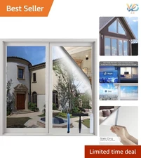 17.5 x 78.7 Silver Window Tint - Easy Install One Way Privacy Film with Tools