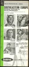 Sabena Maupintour Southeastern Europe brochure 1962