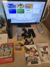 Nintendo Wii Console * BLACK * Complete & Tested ➕️MARIO PARTY 8 * SUPER MARIO B