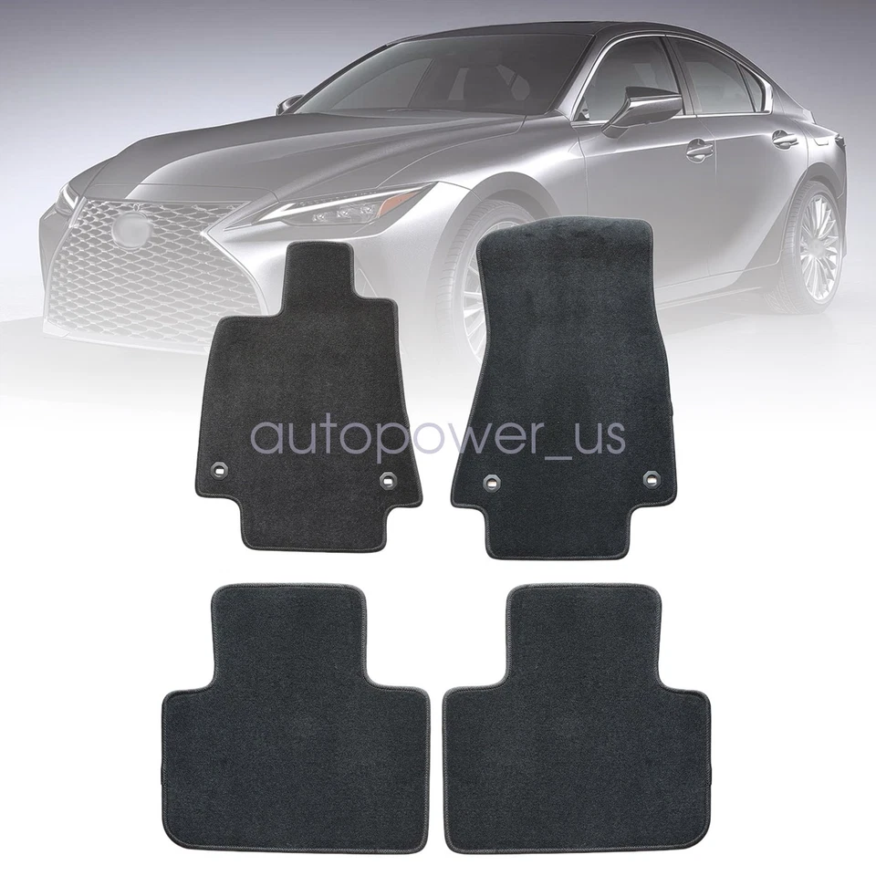 Alfombrillas de repuesto delanteras y segundas alfombras para Lexus IS250 IS F 2014-2024 terciopelo Foto 2 de 4
