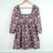 J Crew 6 Mini Dress Liberty London Puff Sleeve Babydoll Milkmaid Cottagecore