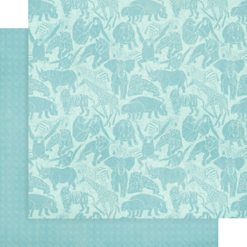 GRAPHIC 45 "WILD AND FREE" 12X12 PATTERN / SOLID PAPER ANIMALS HTF SCRAPJACKS' - Picture 3 of 9